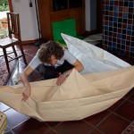 Provando a costruire barche di carta un po' grandi